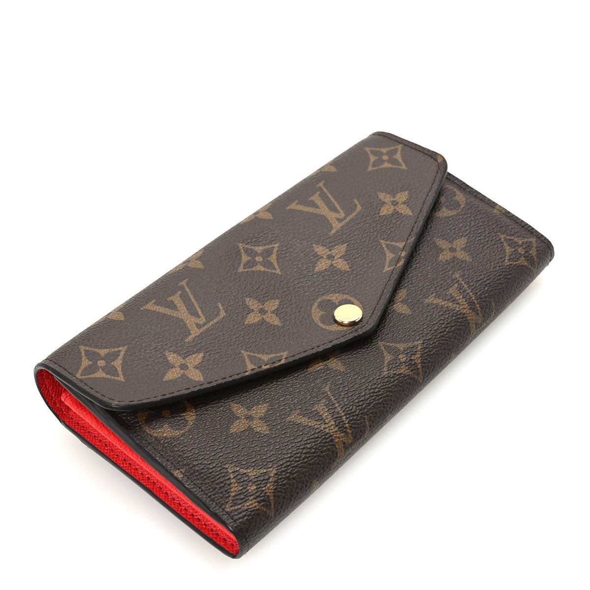 Monogram Sarah Wallet NM Coquelicot
