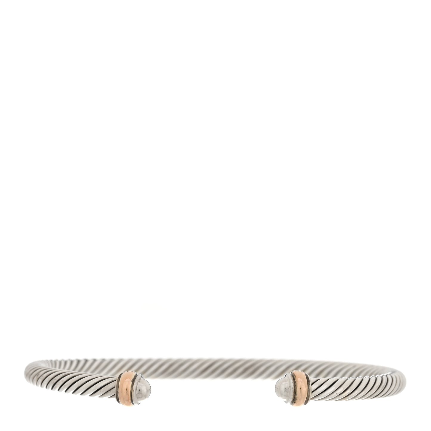 Sterling Silver 18K Yellow Gold 4mm Cable Classics Bracelet