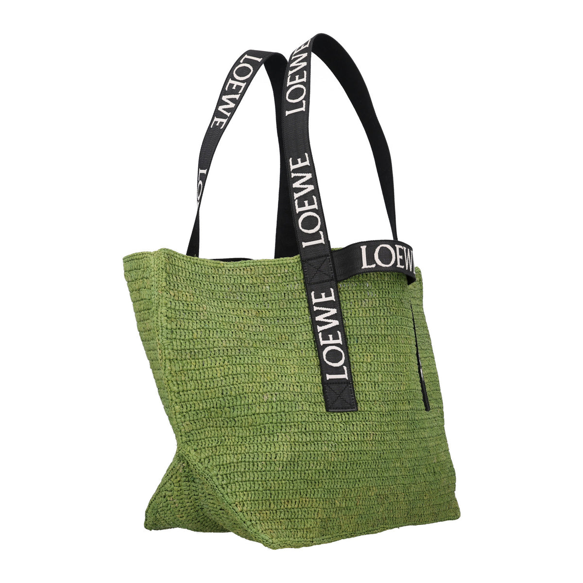 Raffia Paulas Ibiza Fold Shopper Tote Green