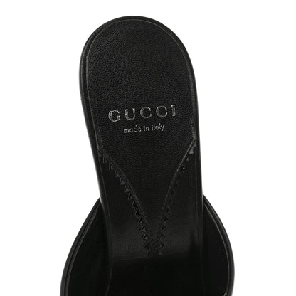 Gucci Malaga Kid Interlocking G Sandals 37.5 Black 8 of 10