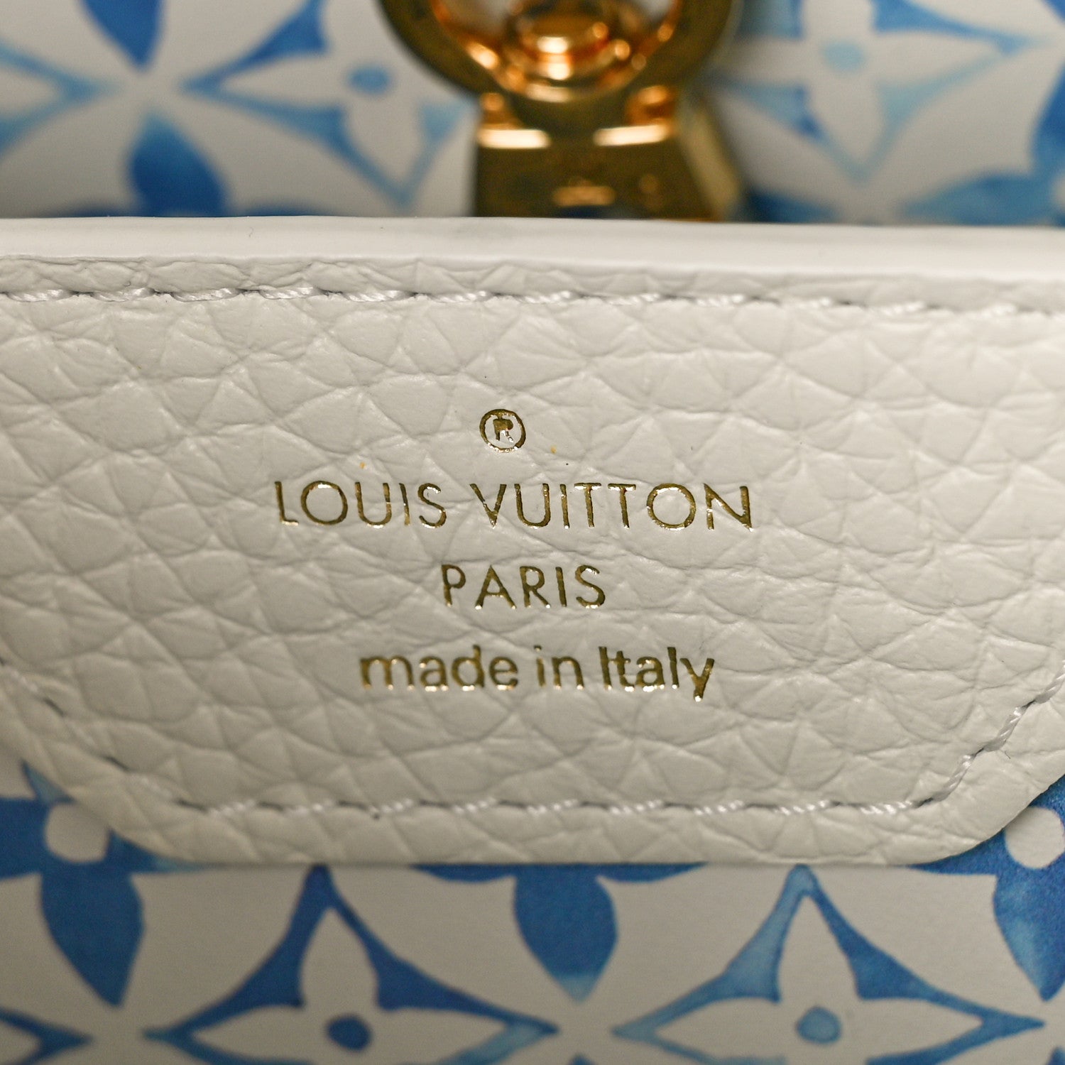 Louis Vuitton Taurillon Tile Capucines BB Snow White Provence Blue 6 of 8