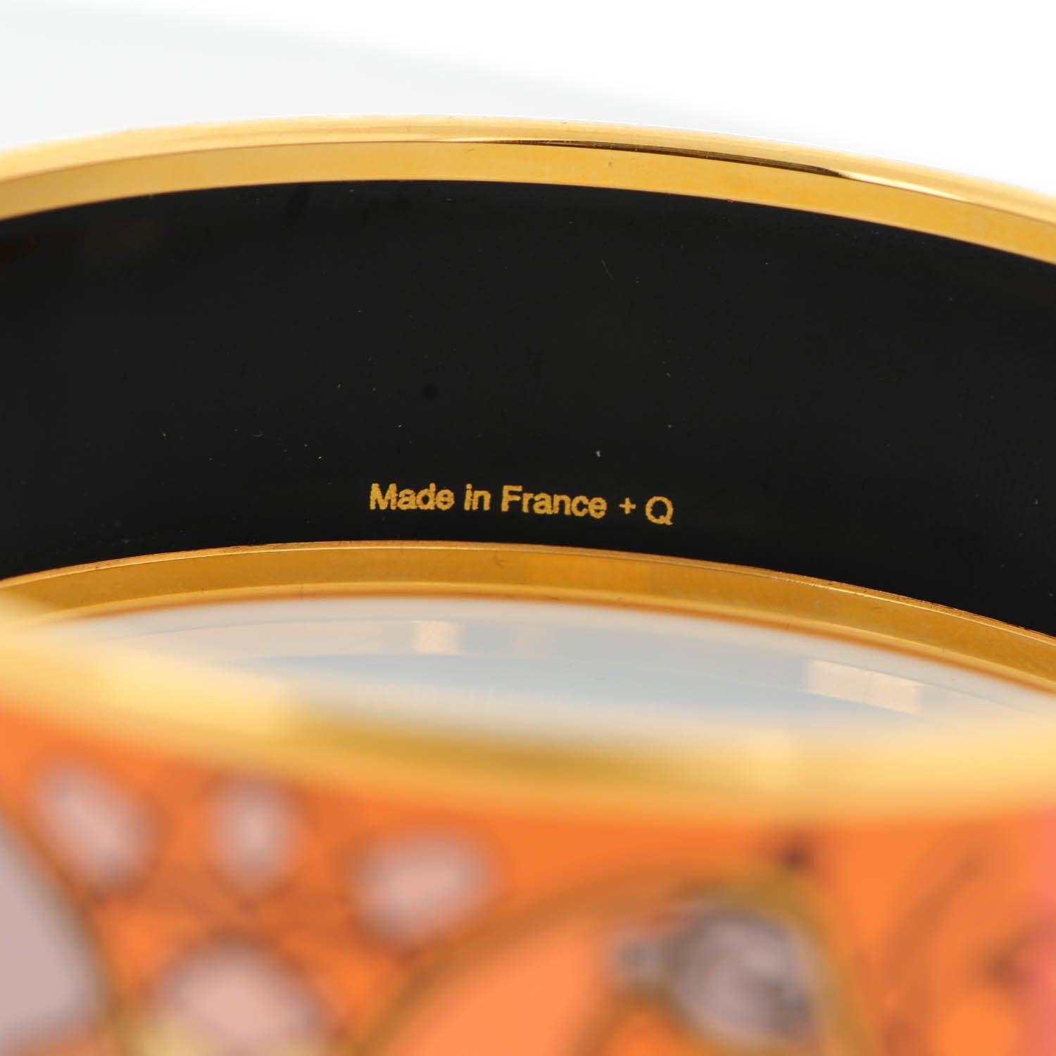 Hermes Enamel Printed Wide Coup De Fouet Bracelet 62 4 of 5