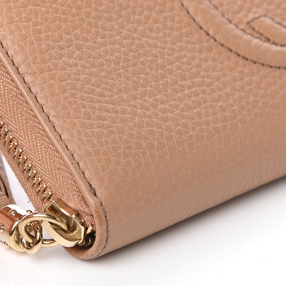 Gucci Pebbled Calfskin Soho Zip Around Wallet Camelia 10 of 15