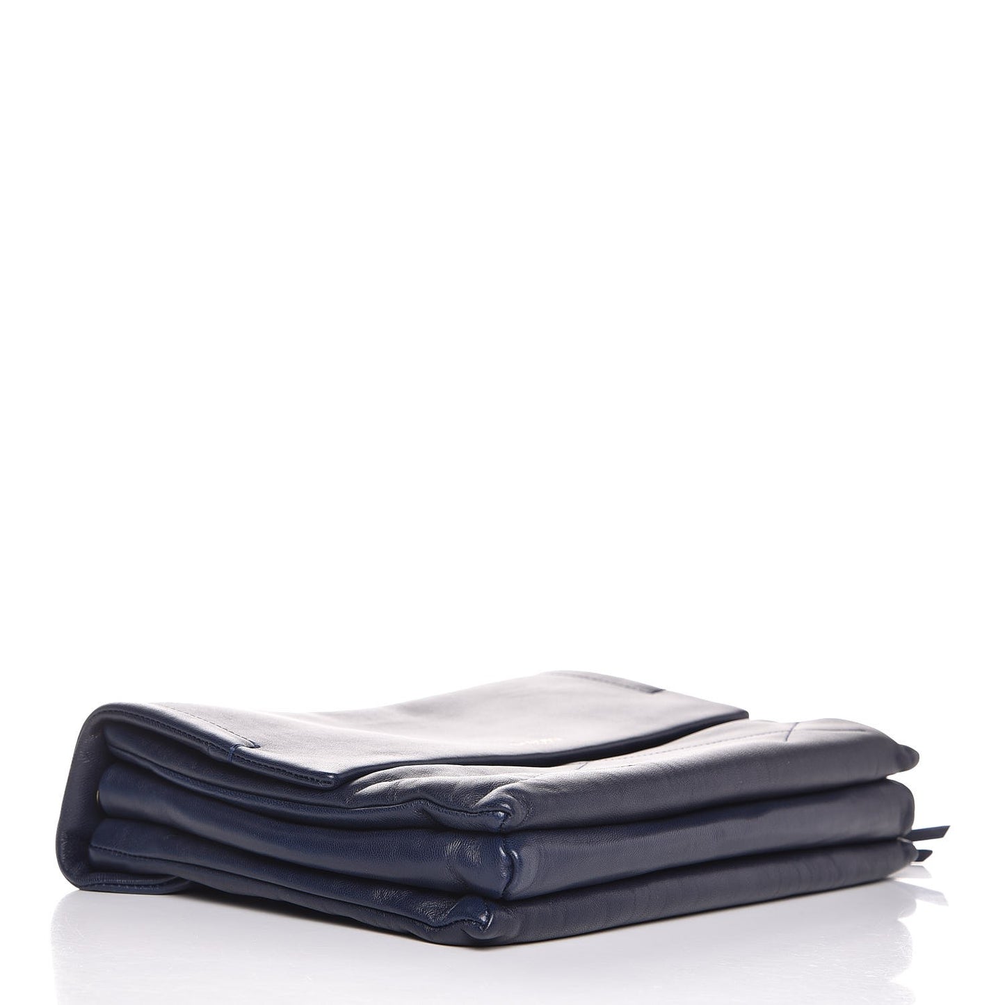 Lambskin Quilted Medium Sugar Flap Shoulder Bag Navy