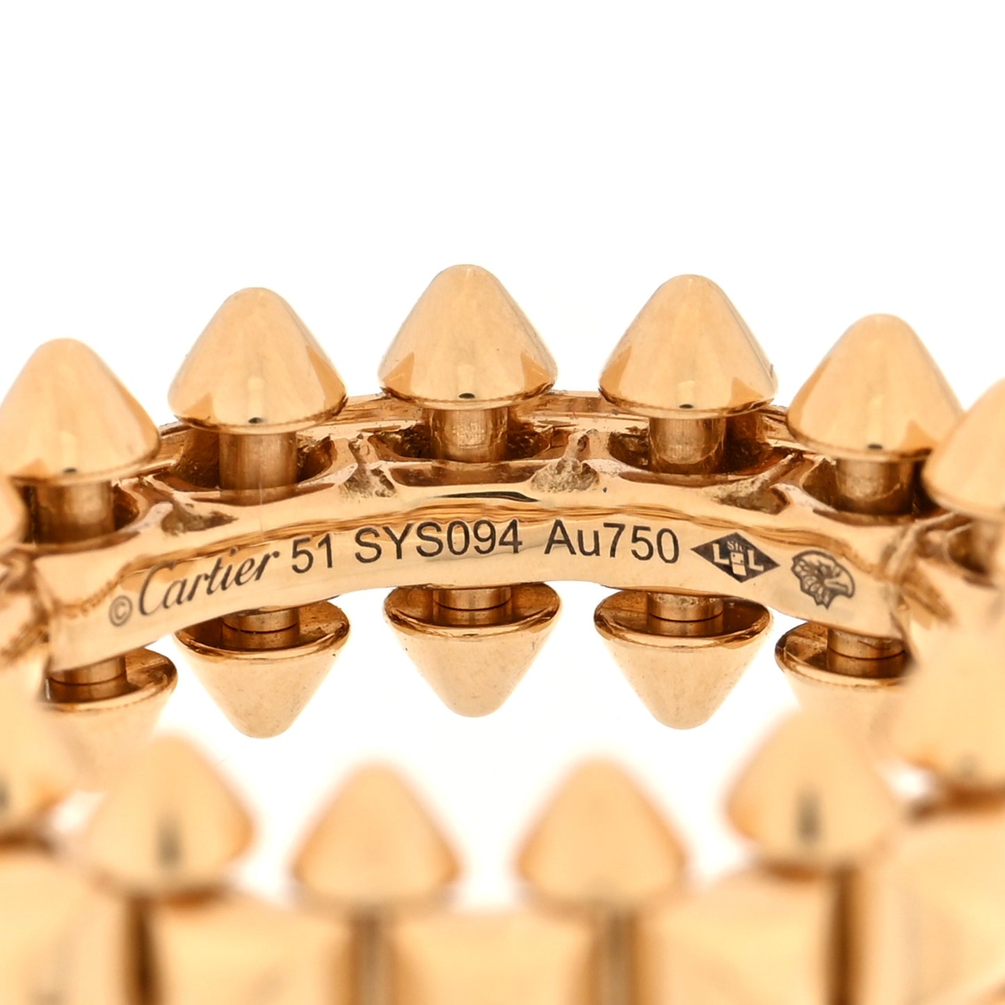 18K Yellow Gold MM Clash De Cartier Ring 51 5.75