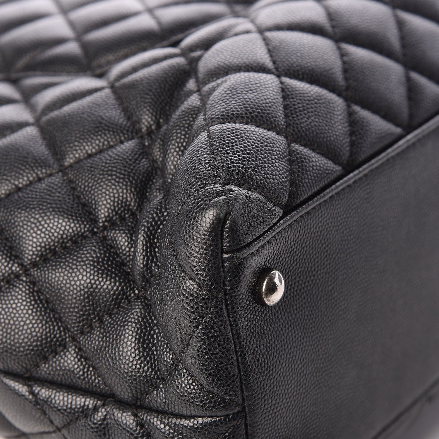 Chanel Caviar Quilted Large Coco Handle Flap Grey 11 of 12