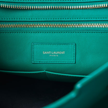 Saint Laurent Calfskin Medium Classic Y Cabas Green 6 of 14