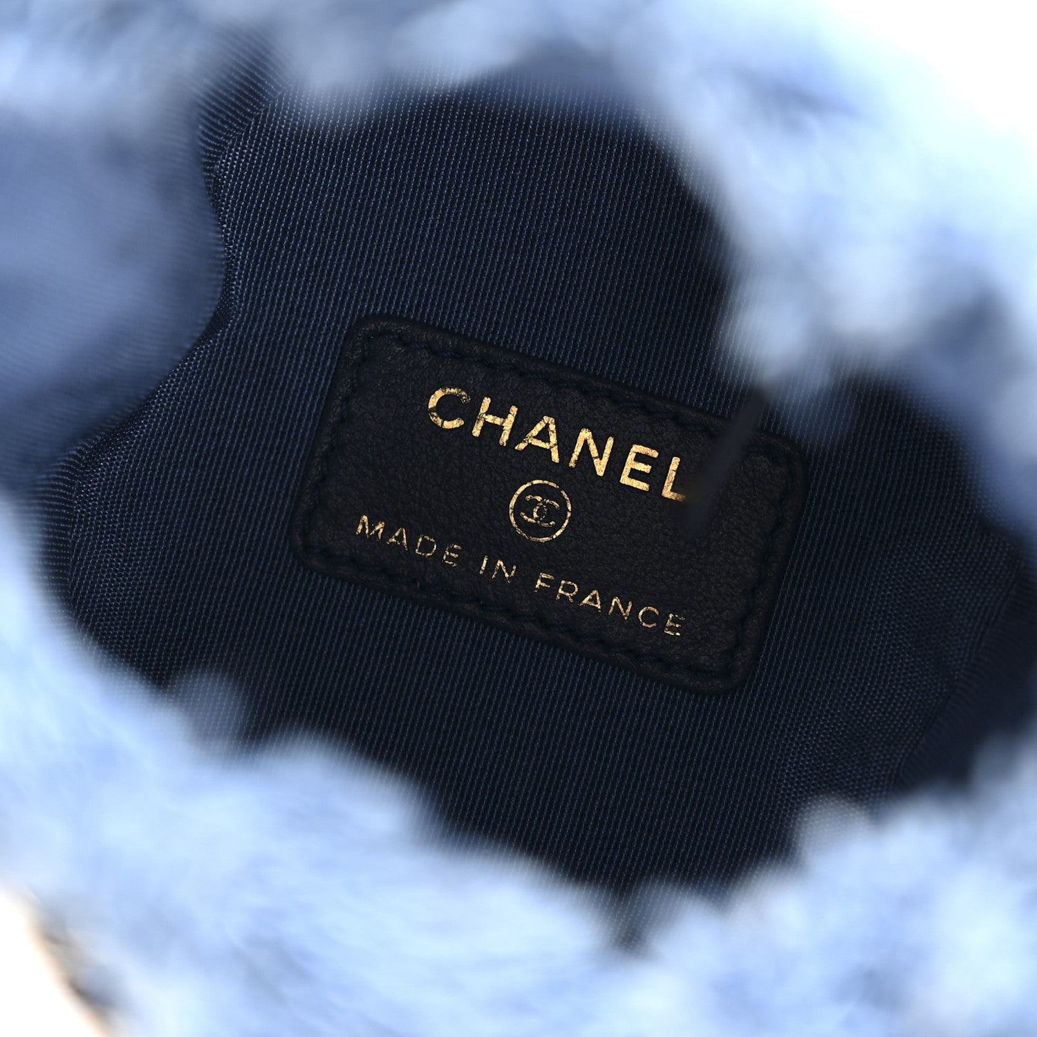Chanel Denim Quilted Mood Mini Bucket With Chain Blue Multicolor 5 of 13