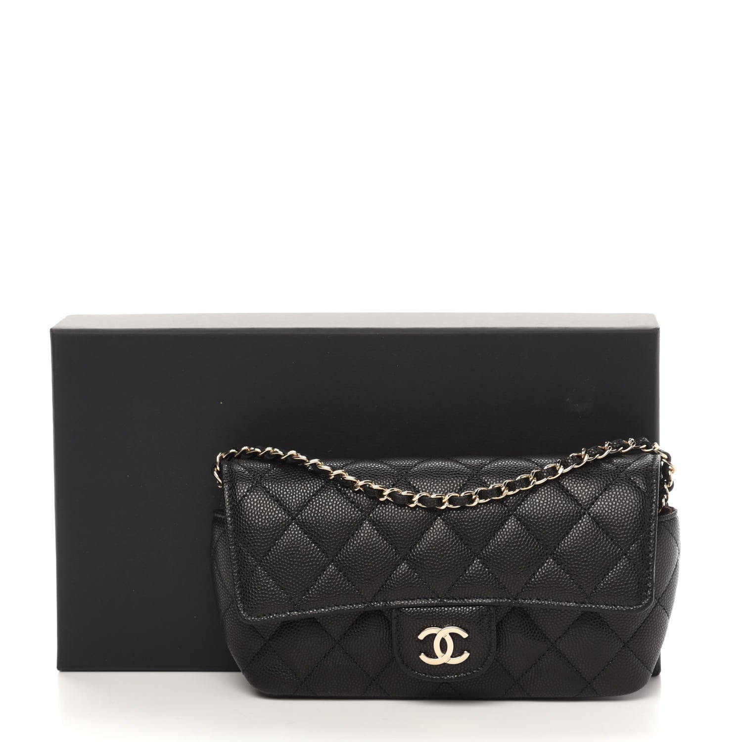 Chanel Caviar Quilted Glasses Case With Chain Black 12 of 12