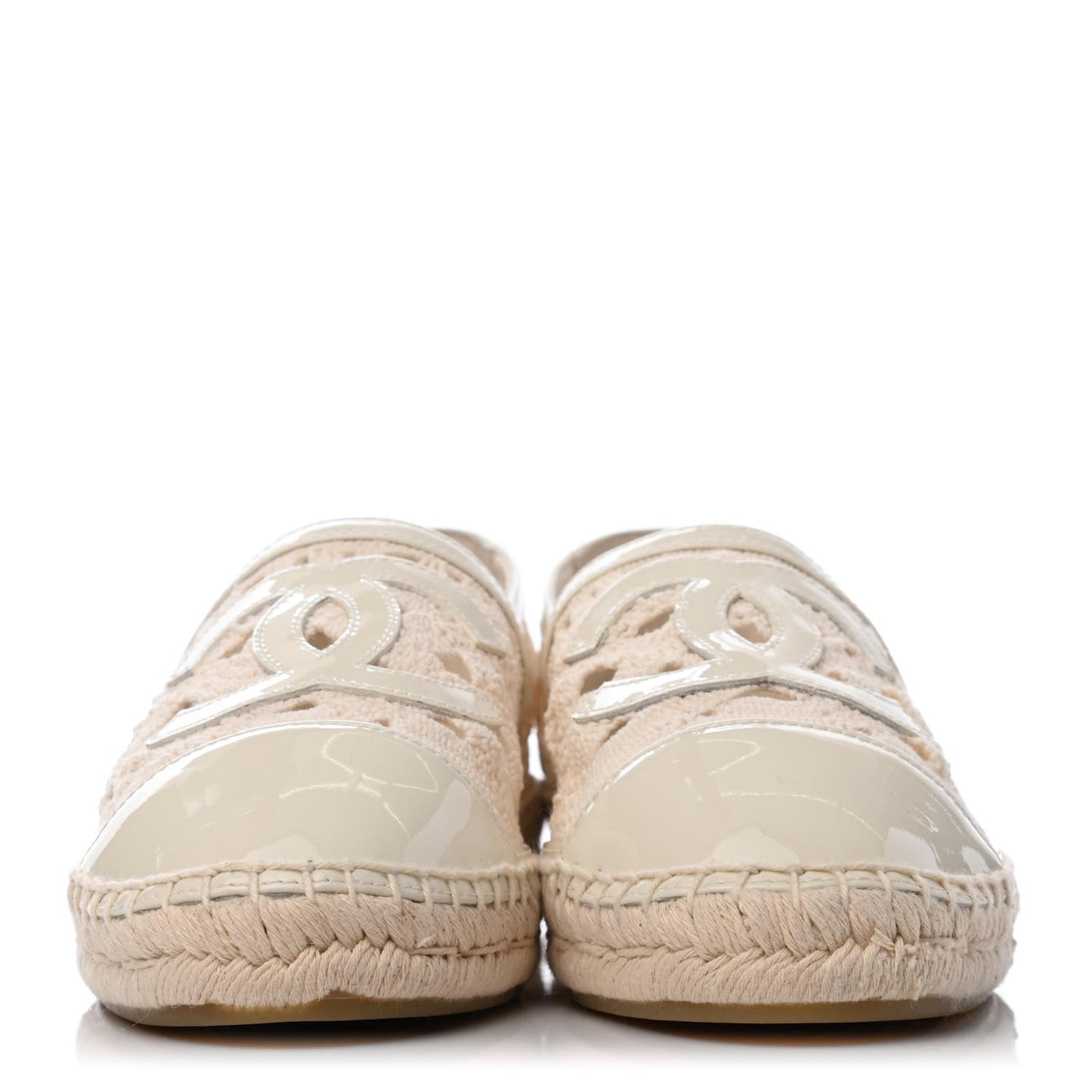Macrame Patent CC Espadrilles 38 Beige Ivory