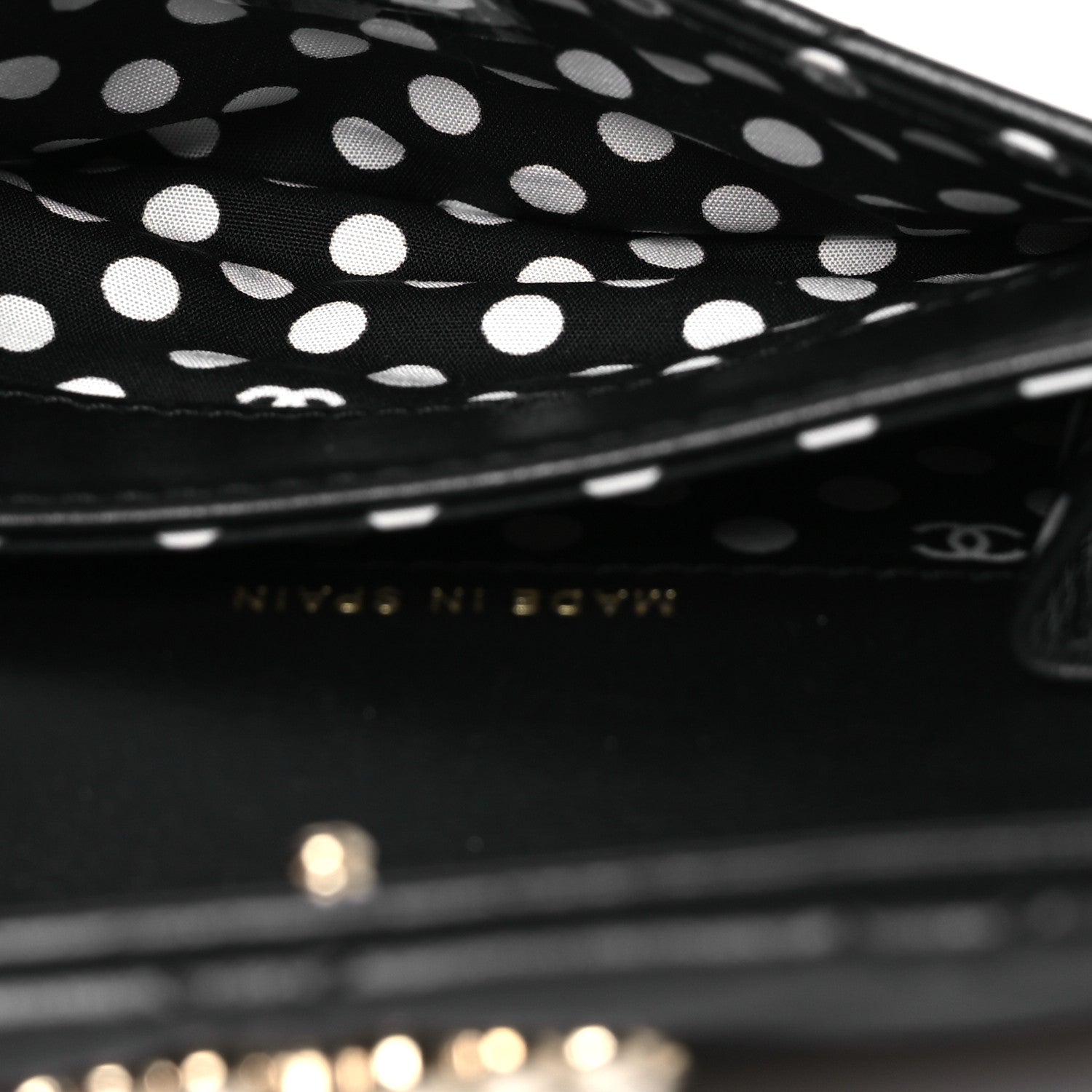 Chanel Lambskin Quilted Pearl CC Chanel Flap Card Holder Black 6 of 10