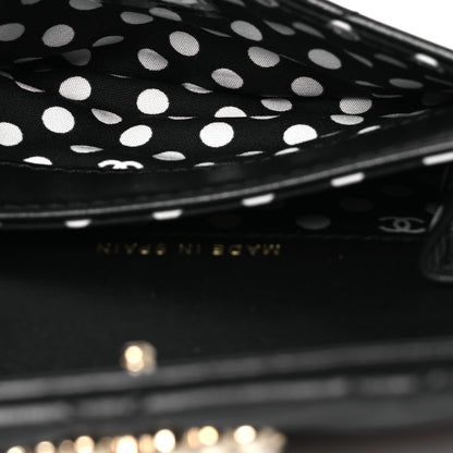 Chanel Lambskin Quilted Pearl CC Chanel Flap Card Holder Black 6 of 10