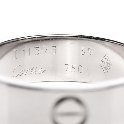 Cartier 18K White Gold 5.5mm LOVE Ring 55 7.25 4 of 4