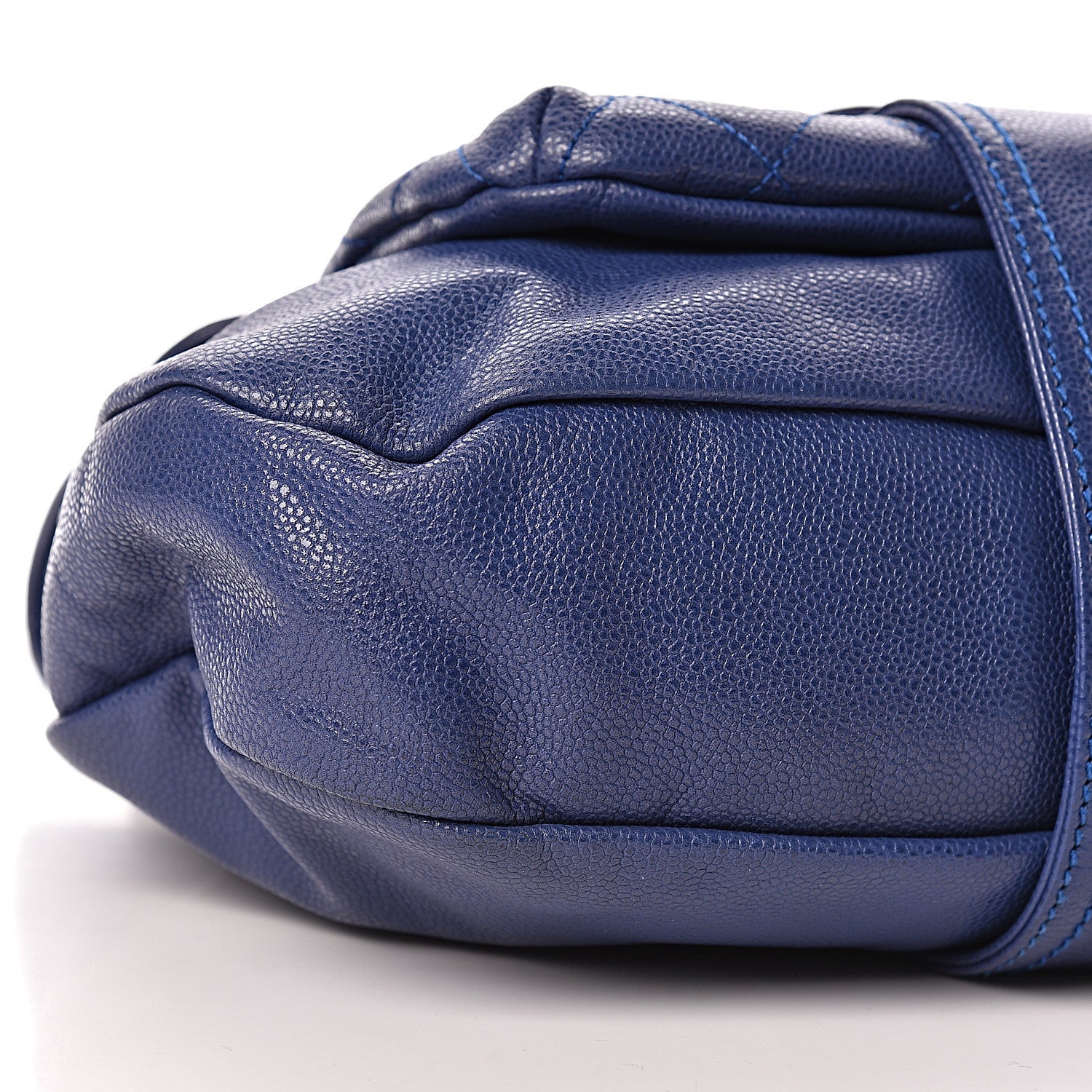 Chanel Glazed Caviar Flap Hobo Dark Blue 9 of 12