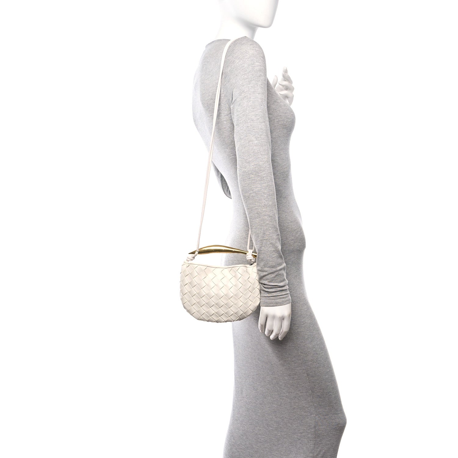 Bottega Veneta Nappa Intrecciato Mini Sardine Bag Chalk 3 of 11