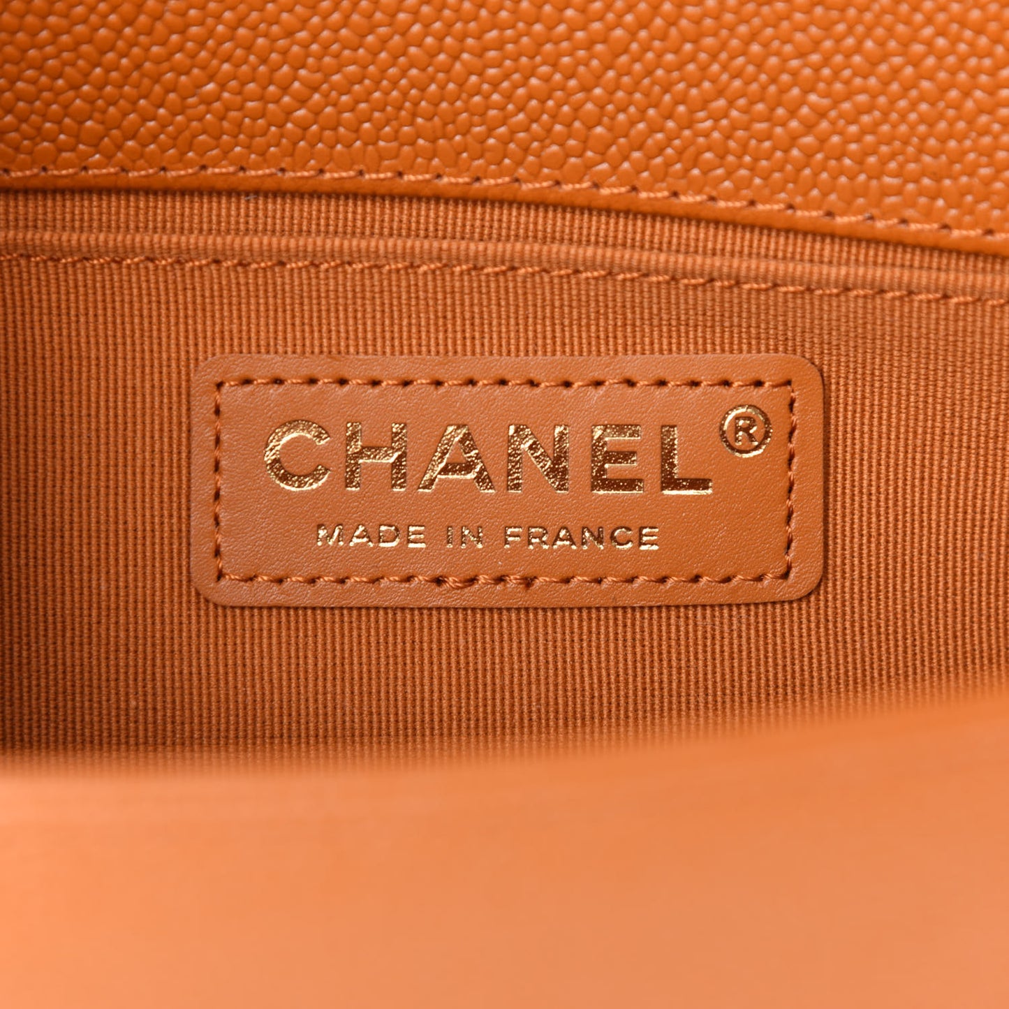 Caviar Quilted Small Boy Flap Light Brown