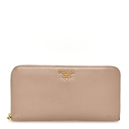Prada Vitello Move Zip Around Wallet Cipria 1 of 12