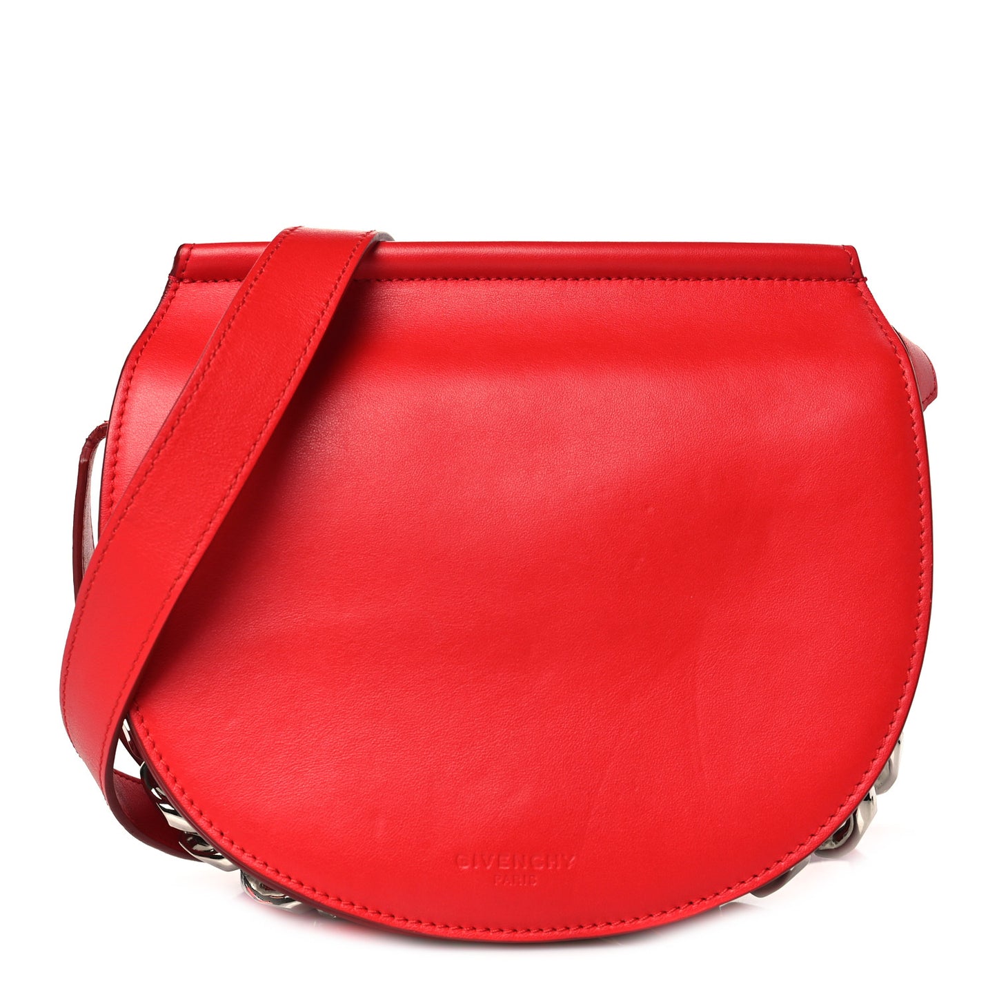 Calfskin Mini Infinity Saddle Bag Medium Red