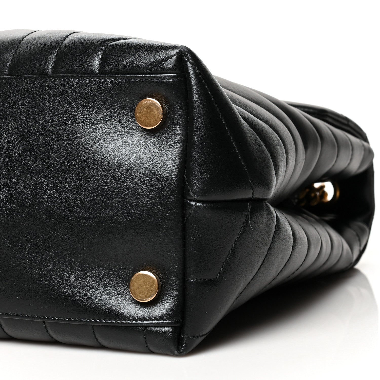 Saint Laurent Calfskin Y Quilted Monogram Large Loulou Chain Satchel Black 11 of 11