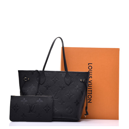 Louis Vuitton Empreinte Monogram Giant Neverfull MM Black 9 of 9