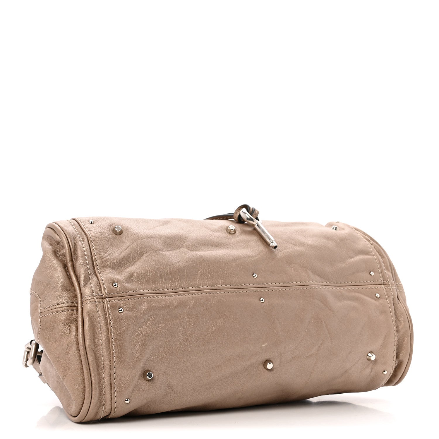 Chloe Metallic Calfskin Medium Paddington Satchel Taupe 4 of 14