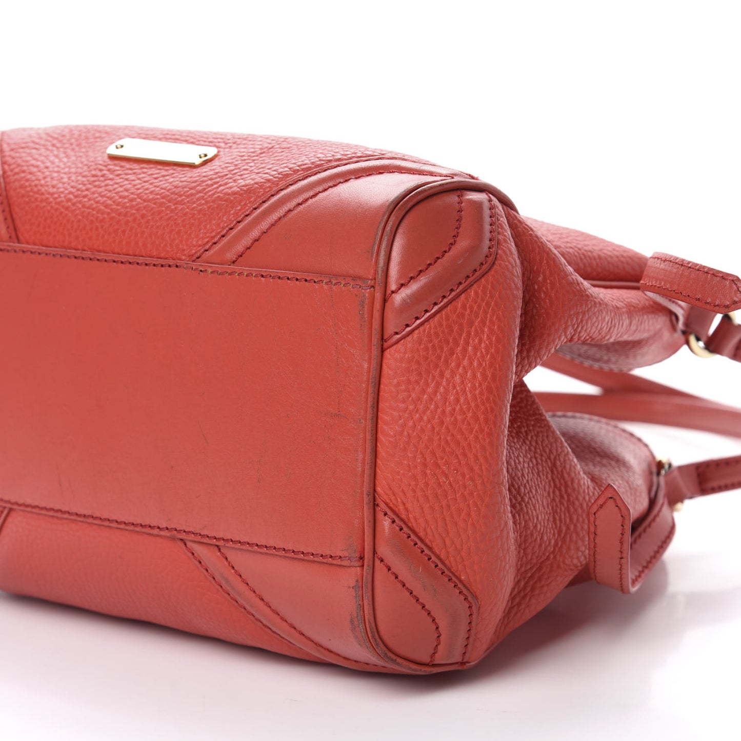 Grainy Calfskin Small Canterbury Tote Red