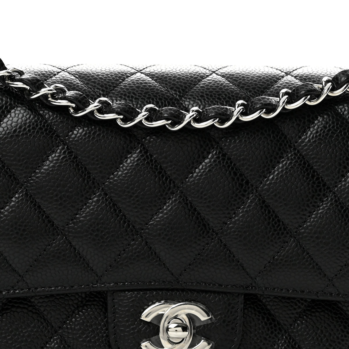 Chanel Caviar Quilted Medium Double Flap Black 8 of 11