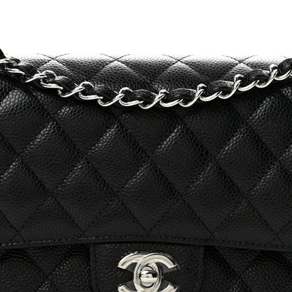 Chanel Caviar Quilted Medium Double Flap Black 8 of 11