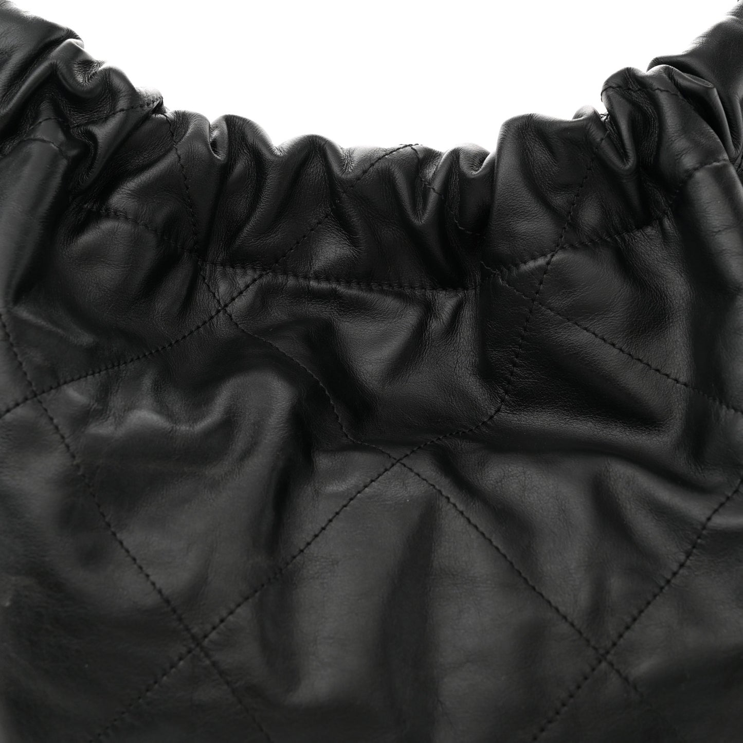 Shiny Calfskin Quilted Chanel 22 So Black