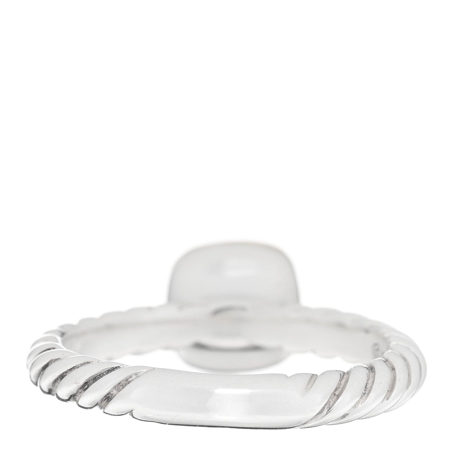 David Yurman Sterling Silver 18K Yellow Gold Blue Topaz Cushion Ring 52 6 3 of 4