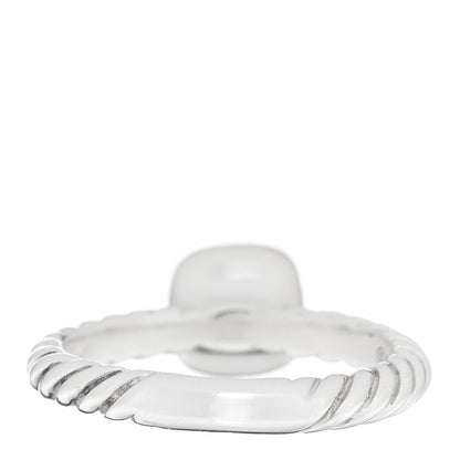 David Yurman Sterling Silver 18K Yellow Gold Blue Topaz Cushion Ring 52 6 3 of 4