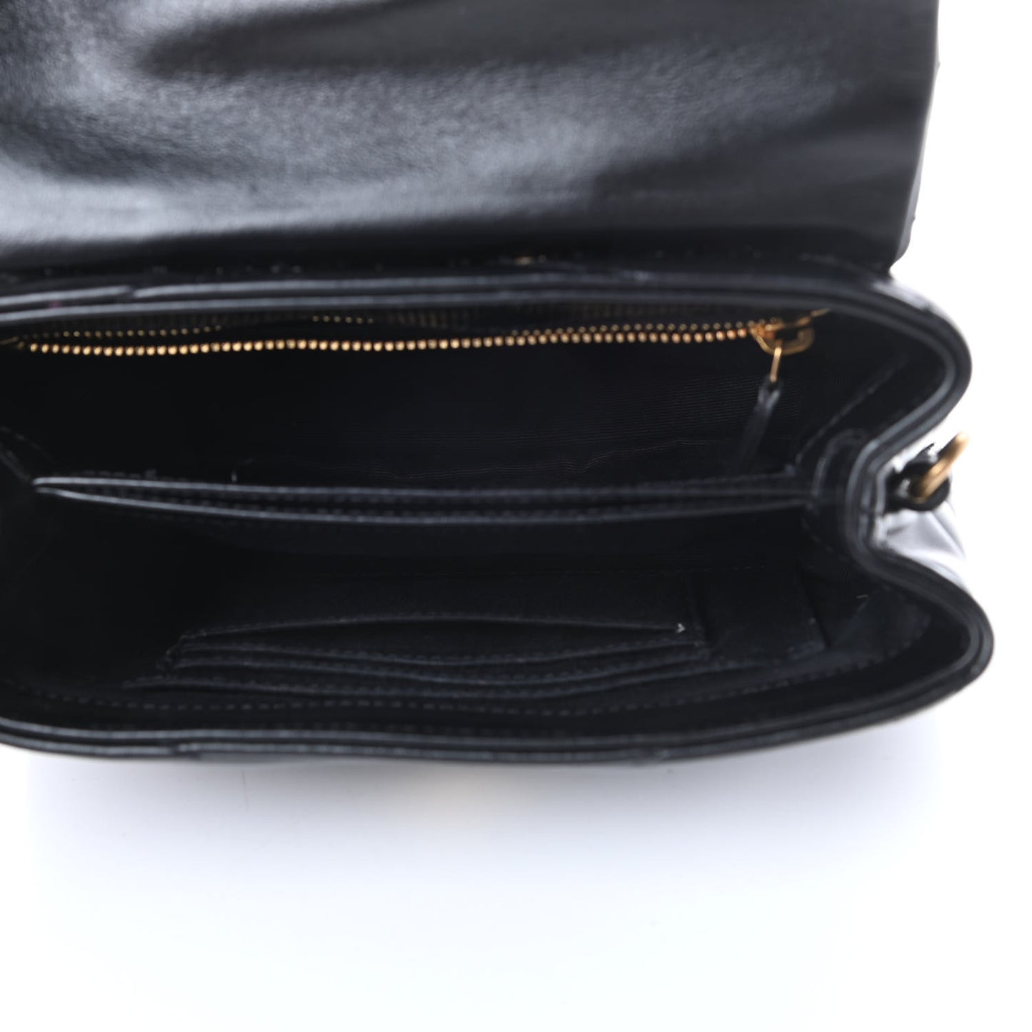 Calfskin Y Quilted Monogram Toy Loulou Crossbody Bag Black
