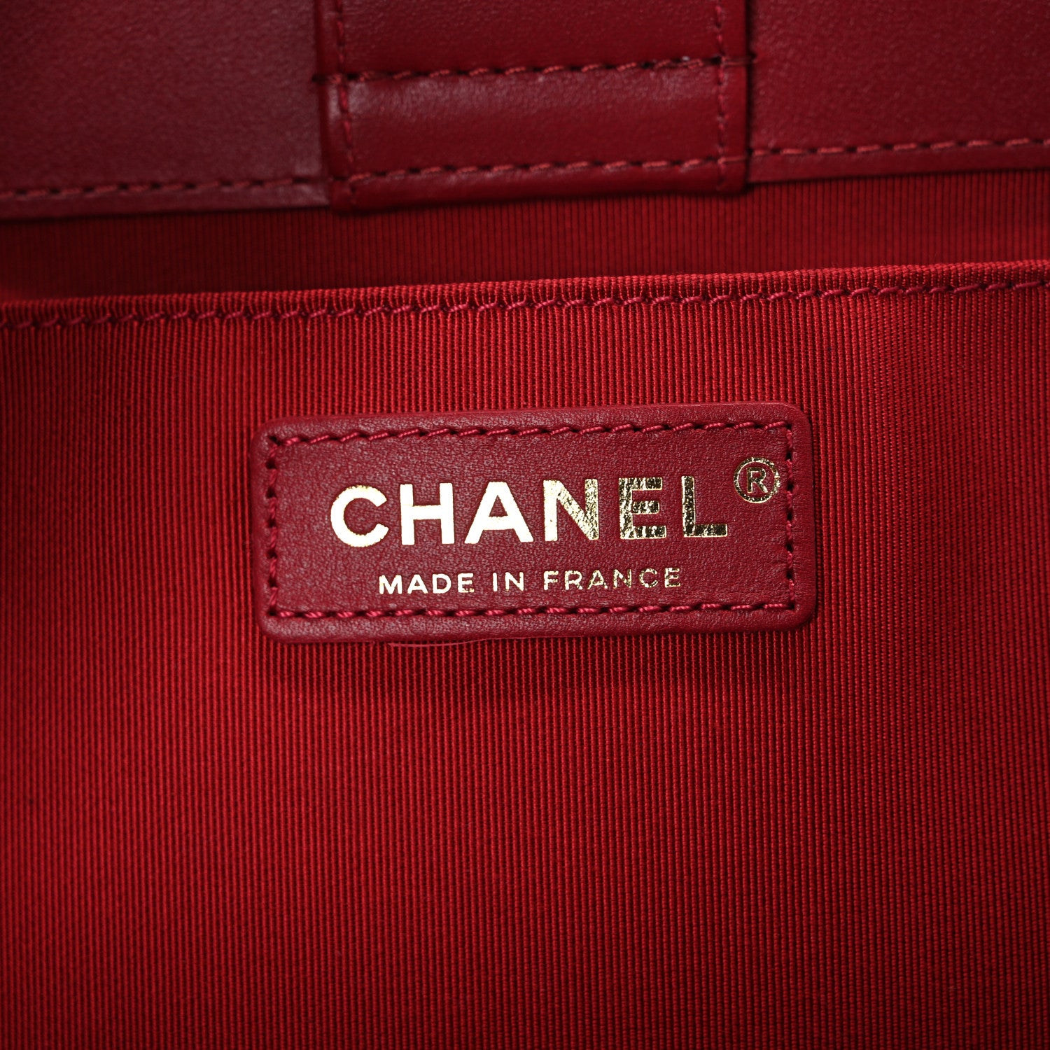 Chanel Calfskin Quilted CC Chain Accordion Tote Red 6 of 10