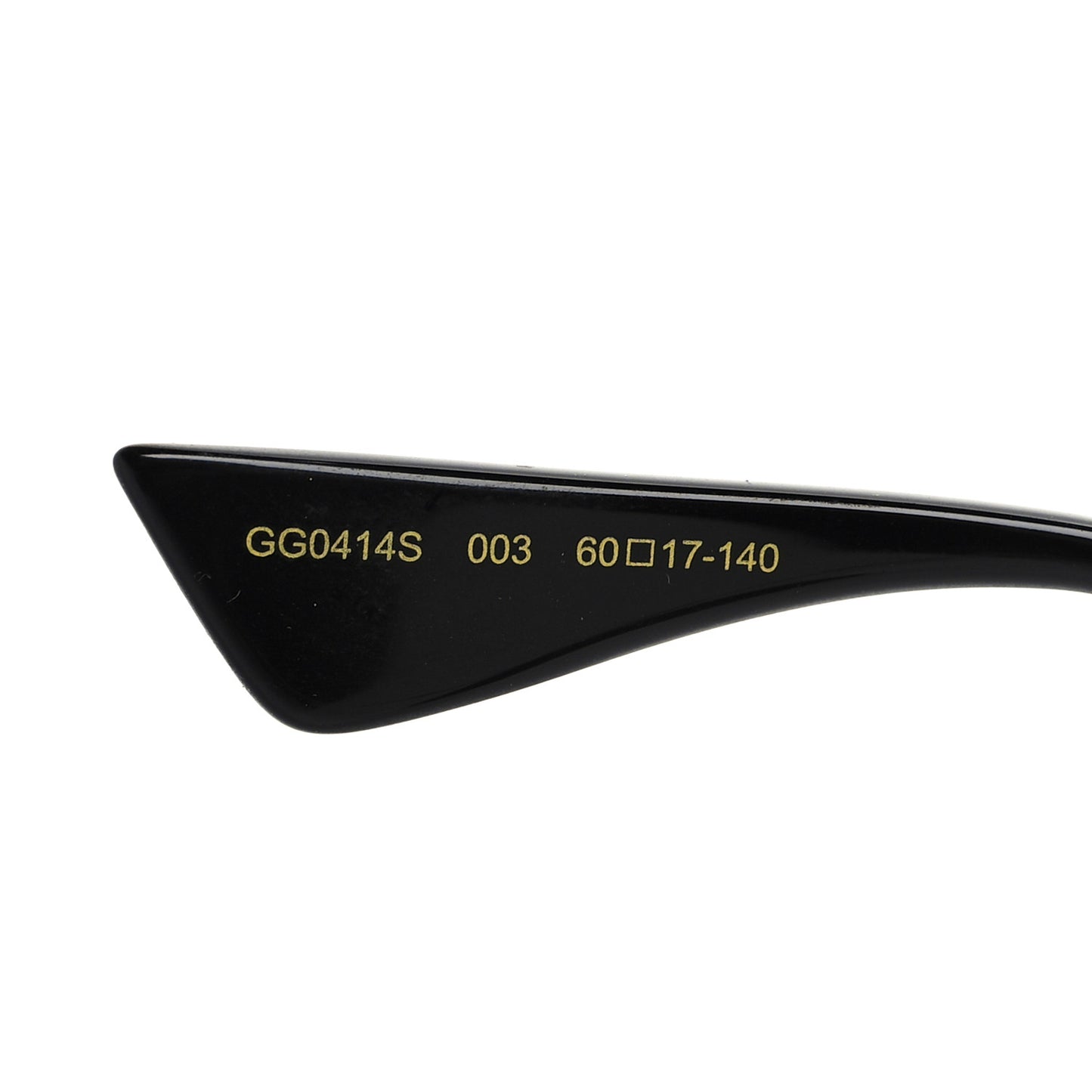 Metal Rectangular Frame Sunglasses GG0414S Gold Multicolor
