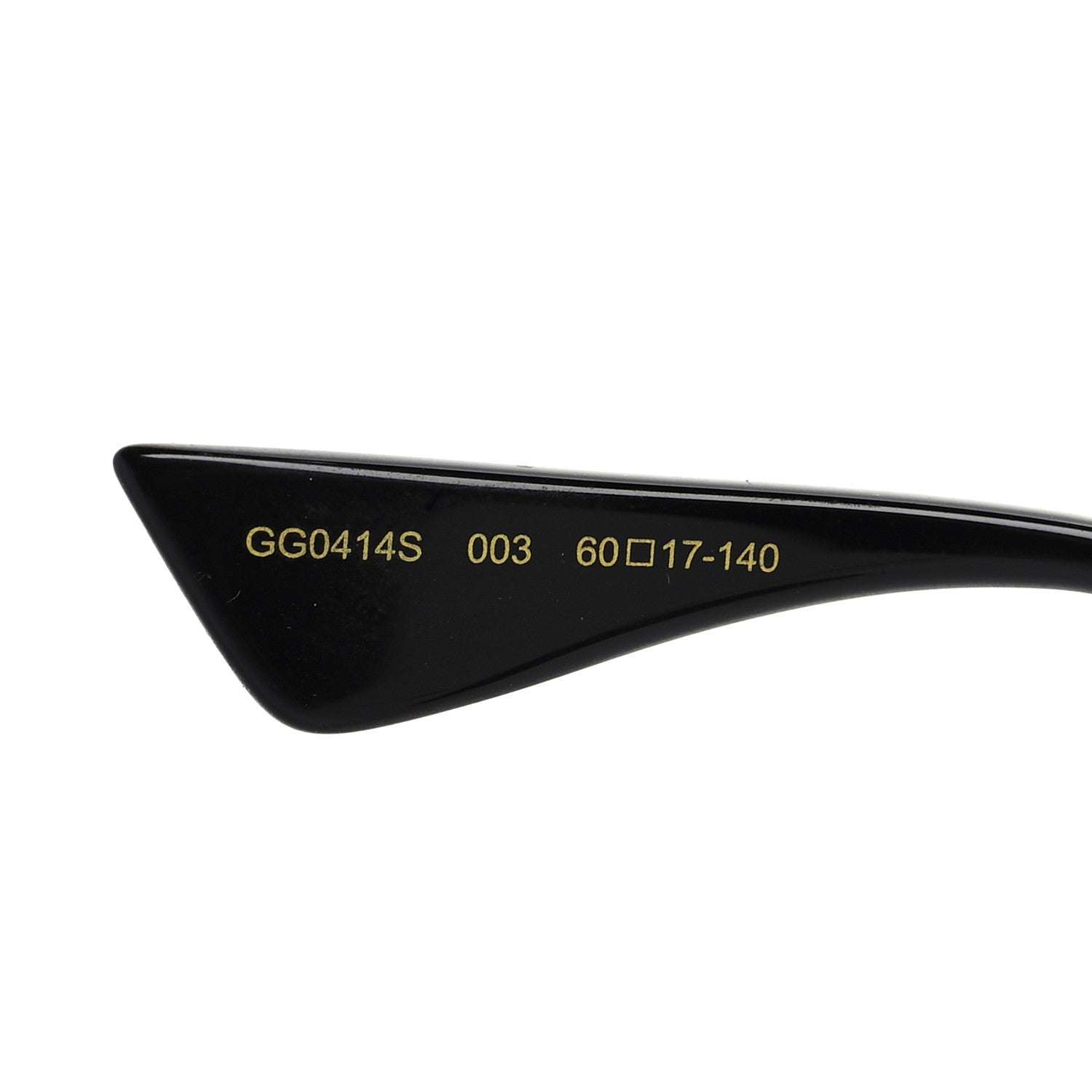 Gucci Metal Rectangular Frame Sunglasses GG0414S Gold Multicolor 6 of 8