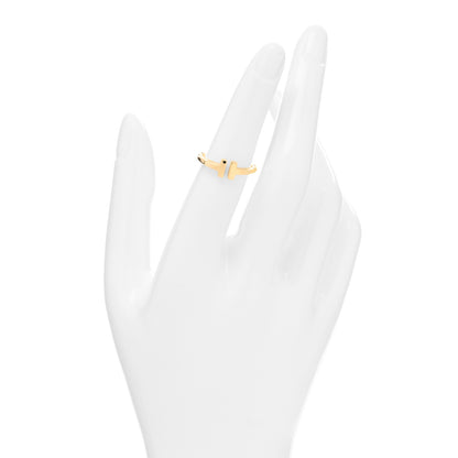 Tiffany 18K Yellow Gold T Wire Ring 50 5.5 2 of 4