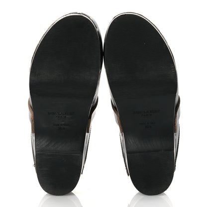 Saint Laurent Smooth Calfskin Le Maillon Clogs 39.5 Black 6 of 9