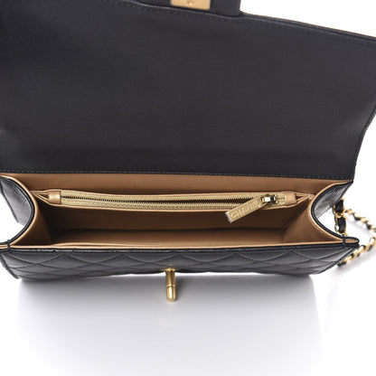 Chanel Lambskin Quilted Small Chic Pearls Flap Black 5 of 9