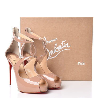 Christian Louboutin Patent Rosie 120 Pumps 40 Nude 10 of 10