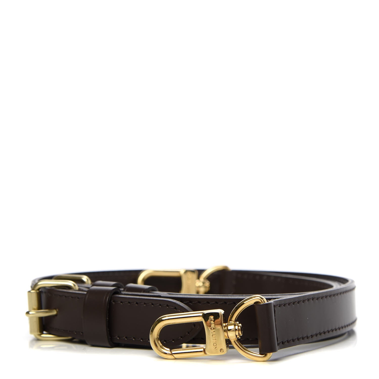 Louis Vuitton Calfskin 16mm Adjustable Shoulder Strap Brown 1 of 3