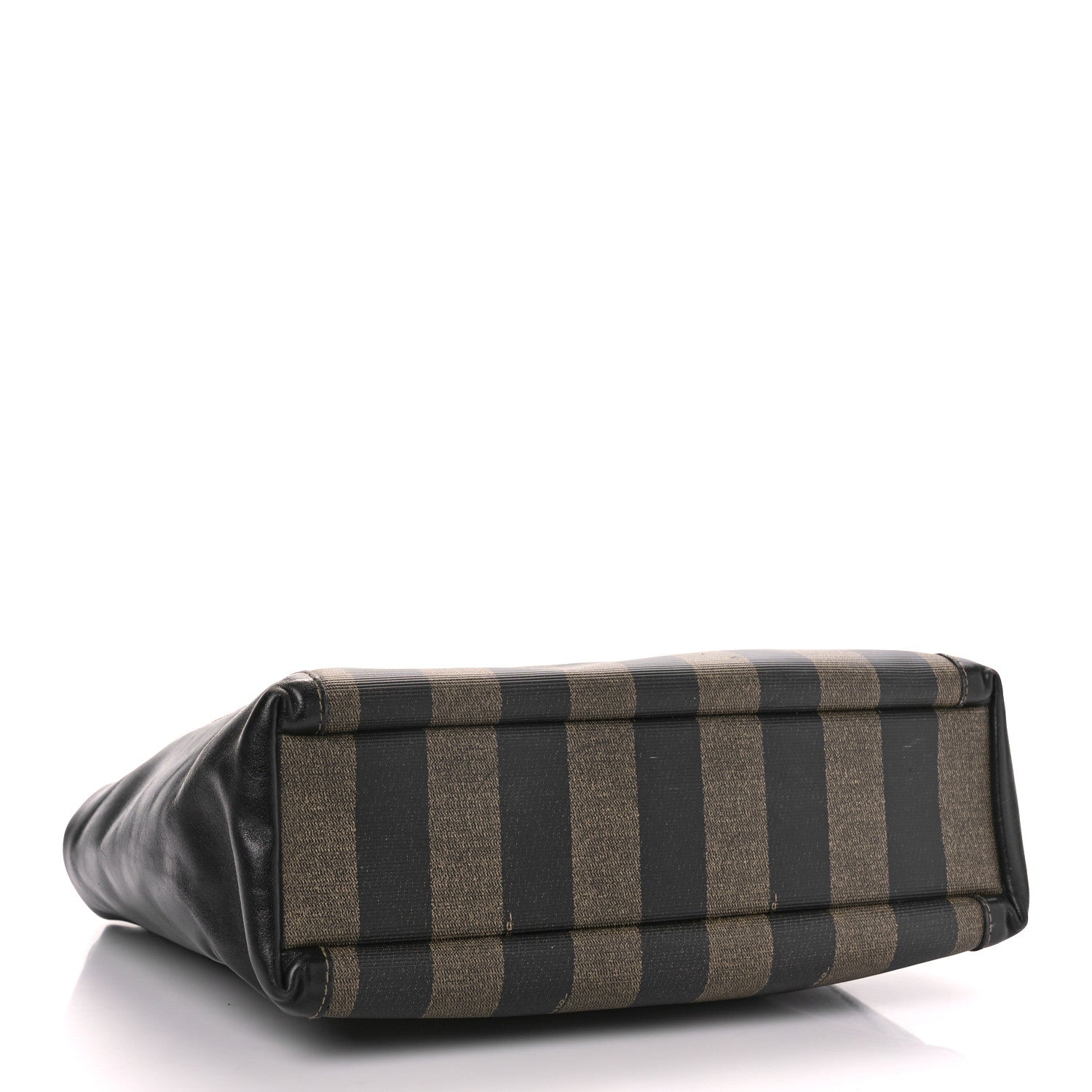 Fendi Calfskin Coated Canvas Pequin Tote Tobacco 4 of 10