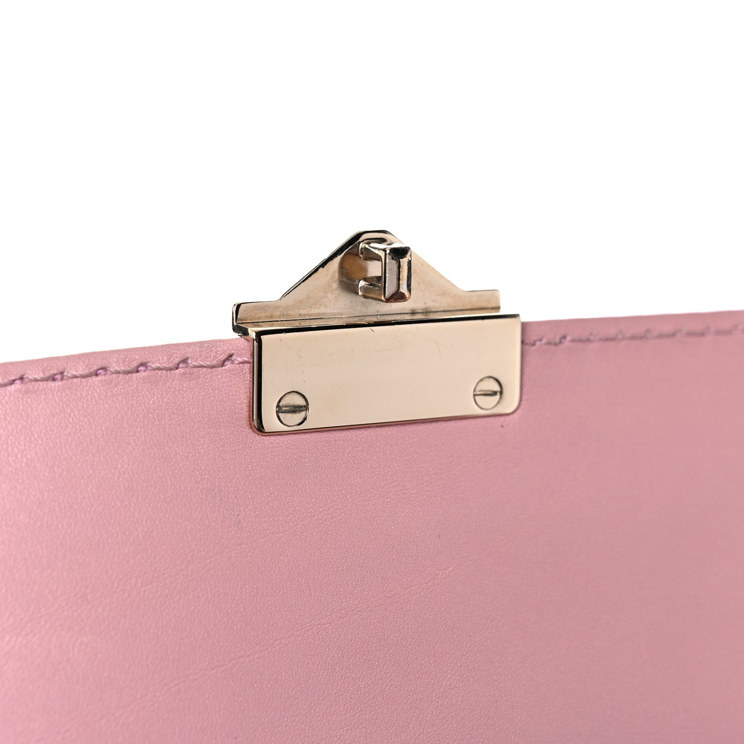 Valentino Garavani Vitello Large Glam Lock Rockstud Flap Pop Gardenia 10 of 16