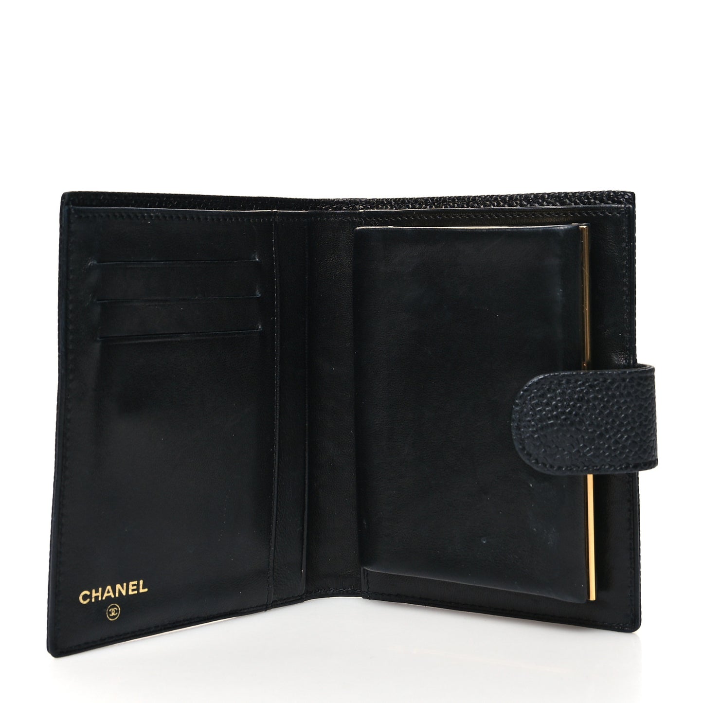 Caviar Timeless CC French Wallet Black