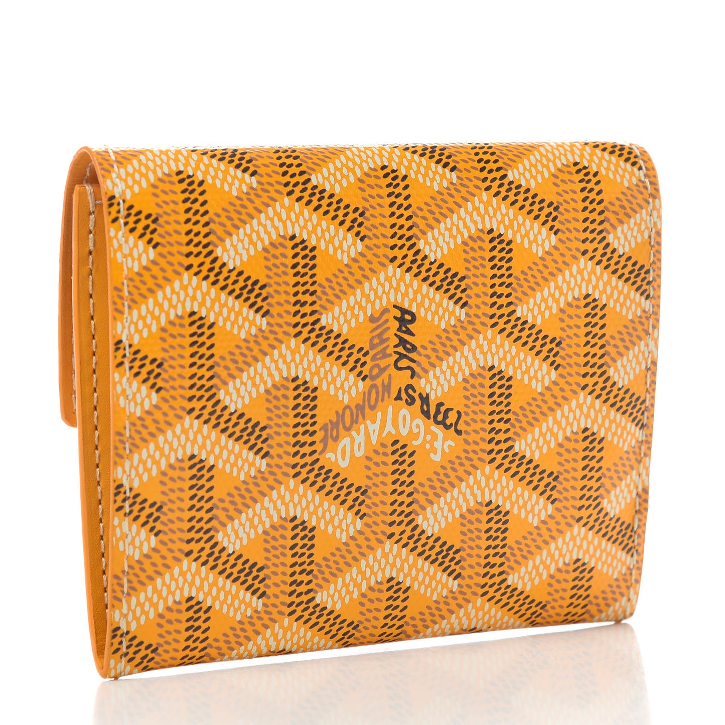 Goyardine Marigny Coin Purse Wallet Yellow