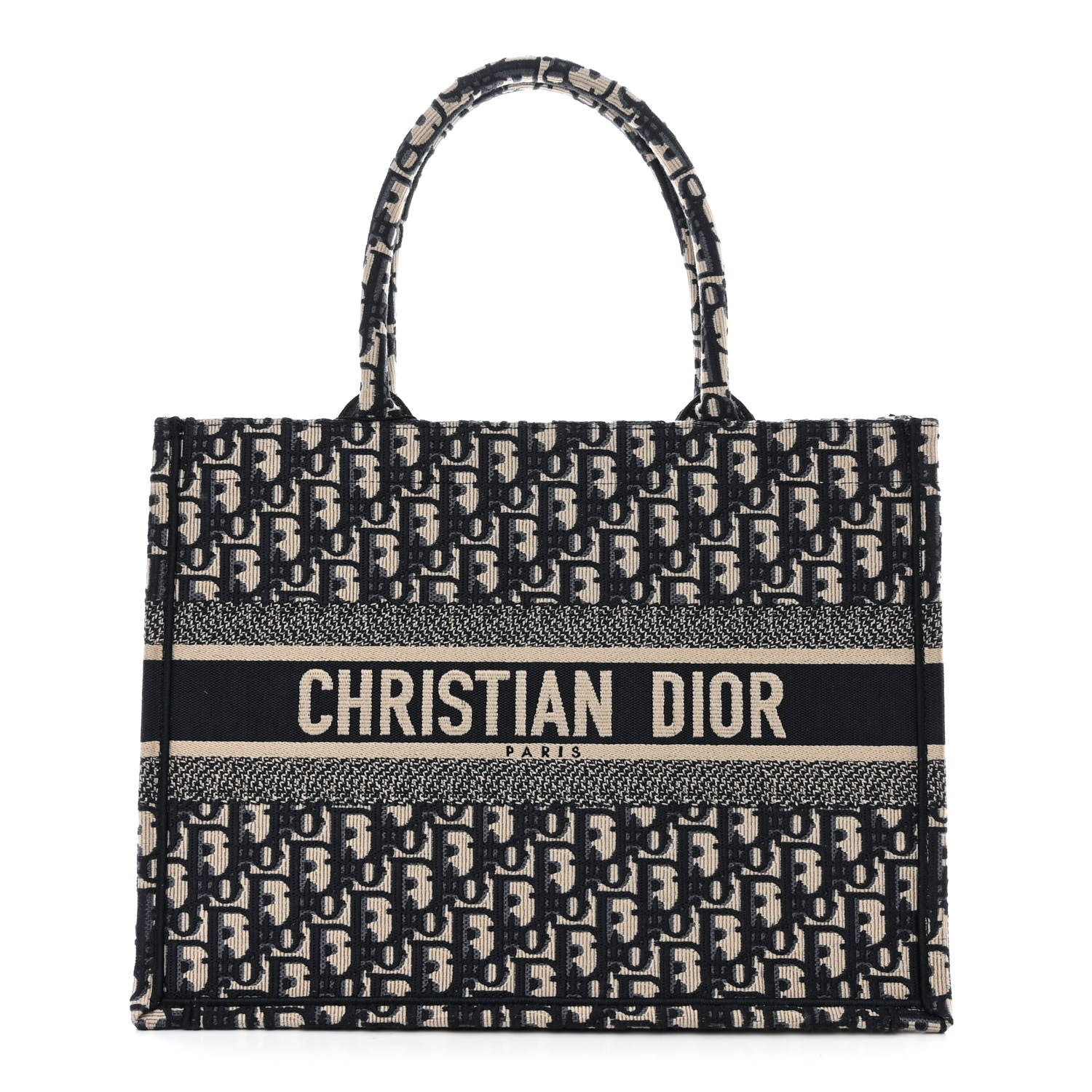 Christian Dior Oblique Medium Book Tote Blue Multicolor 1 of 10