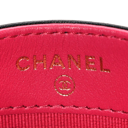 Chanel Lambskin Plexiglass Quilted Coco Love Card Holder Black 6 of 8