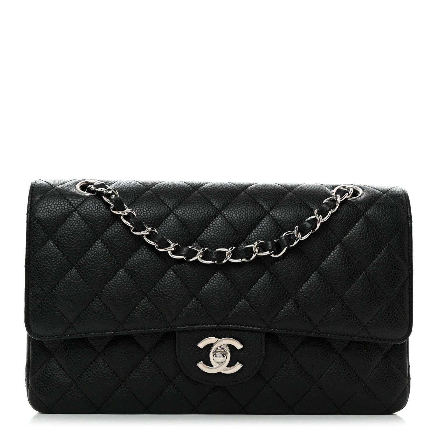 Chanel Caviar Quilted Medium Double Flap Black 1 of 12