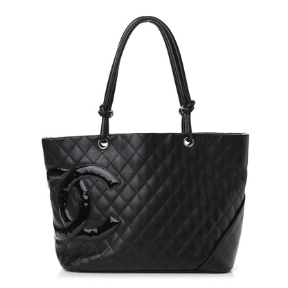 Chanel Calfskin Quilted Large Cambon Tote Black 1 of 13