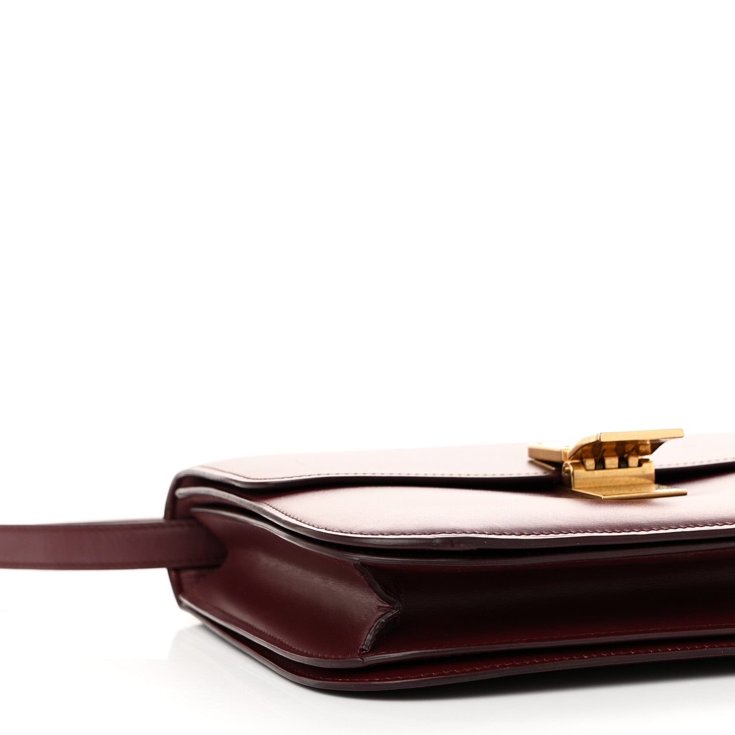 Celine Box Calfskin Medium Classic Box Flap Bag Burgundy 9 of 12