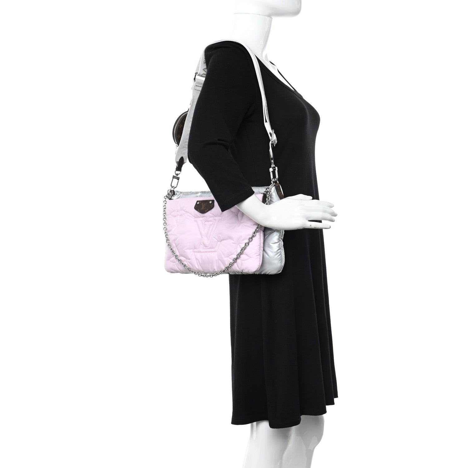 Louis Vuitton Econyl Monogram Pillow Maxi Multi Pochette Accessories Silver Pale Pink 2 of 11